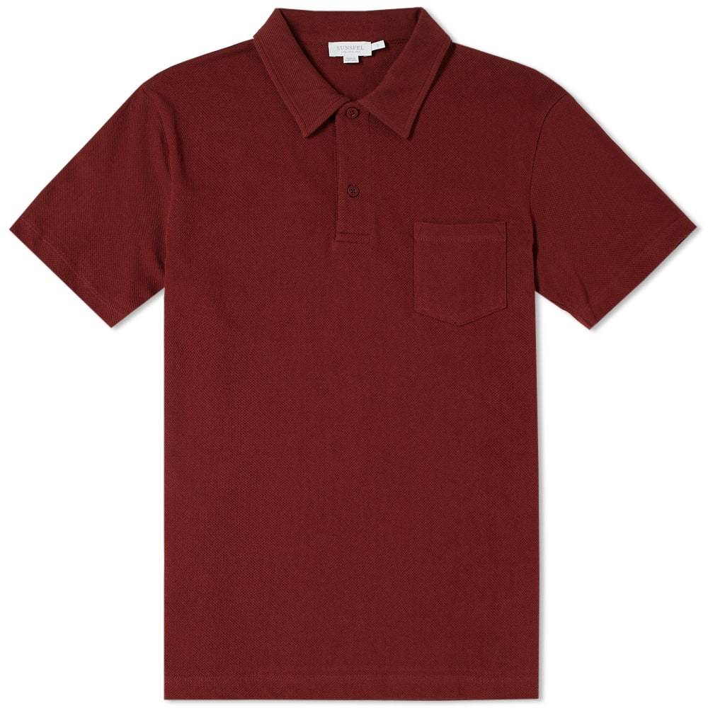 Sunspel Riviera Polo Burgundy Sunspel