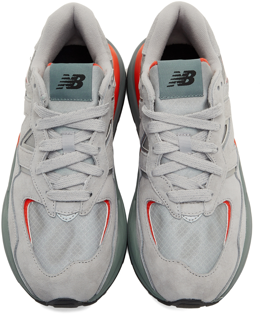 New Balance Grey & Red 57/40 Sneakers