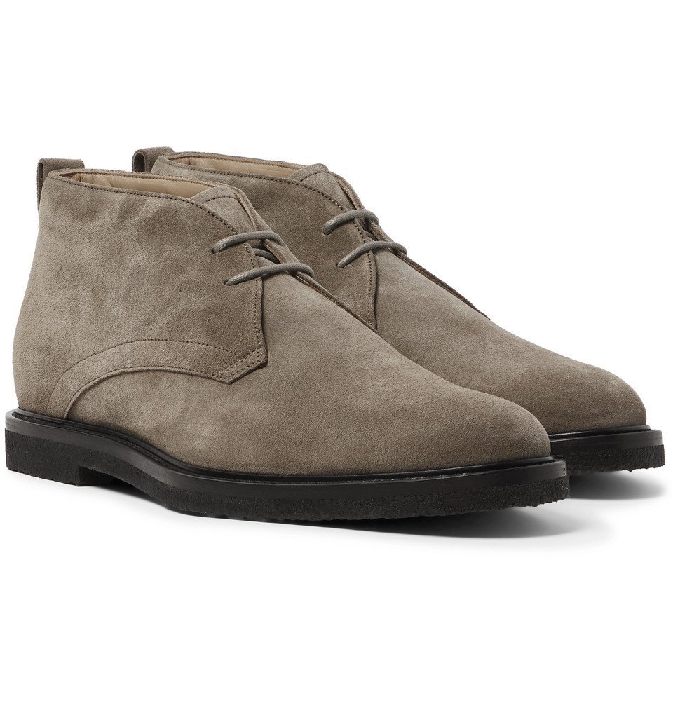 taupe suede desert boots