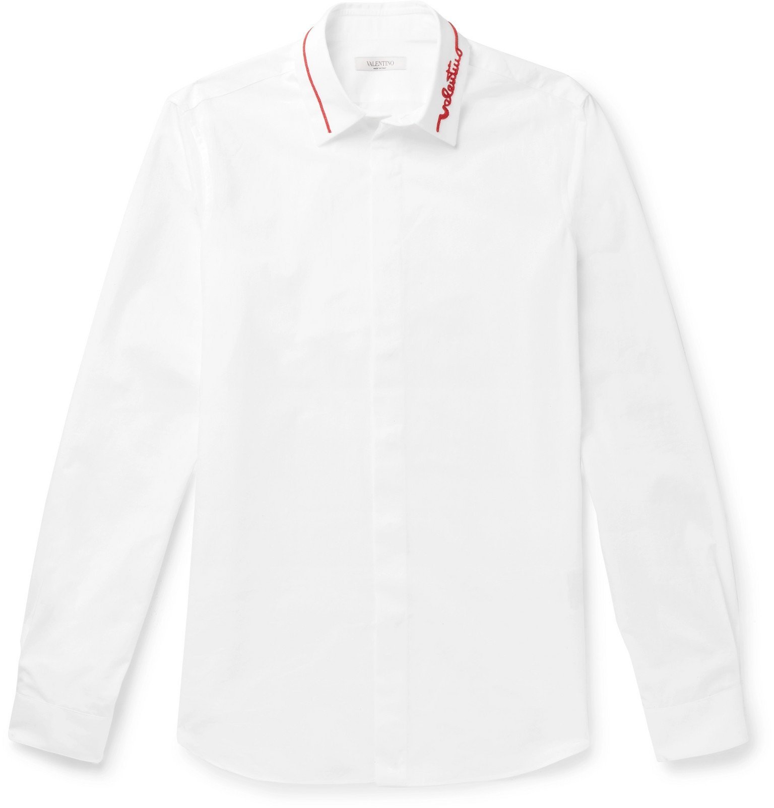 Slim-Fit Logo-Embellished Cotton-Poplin 