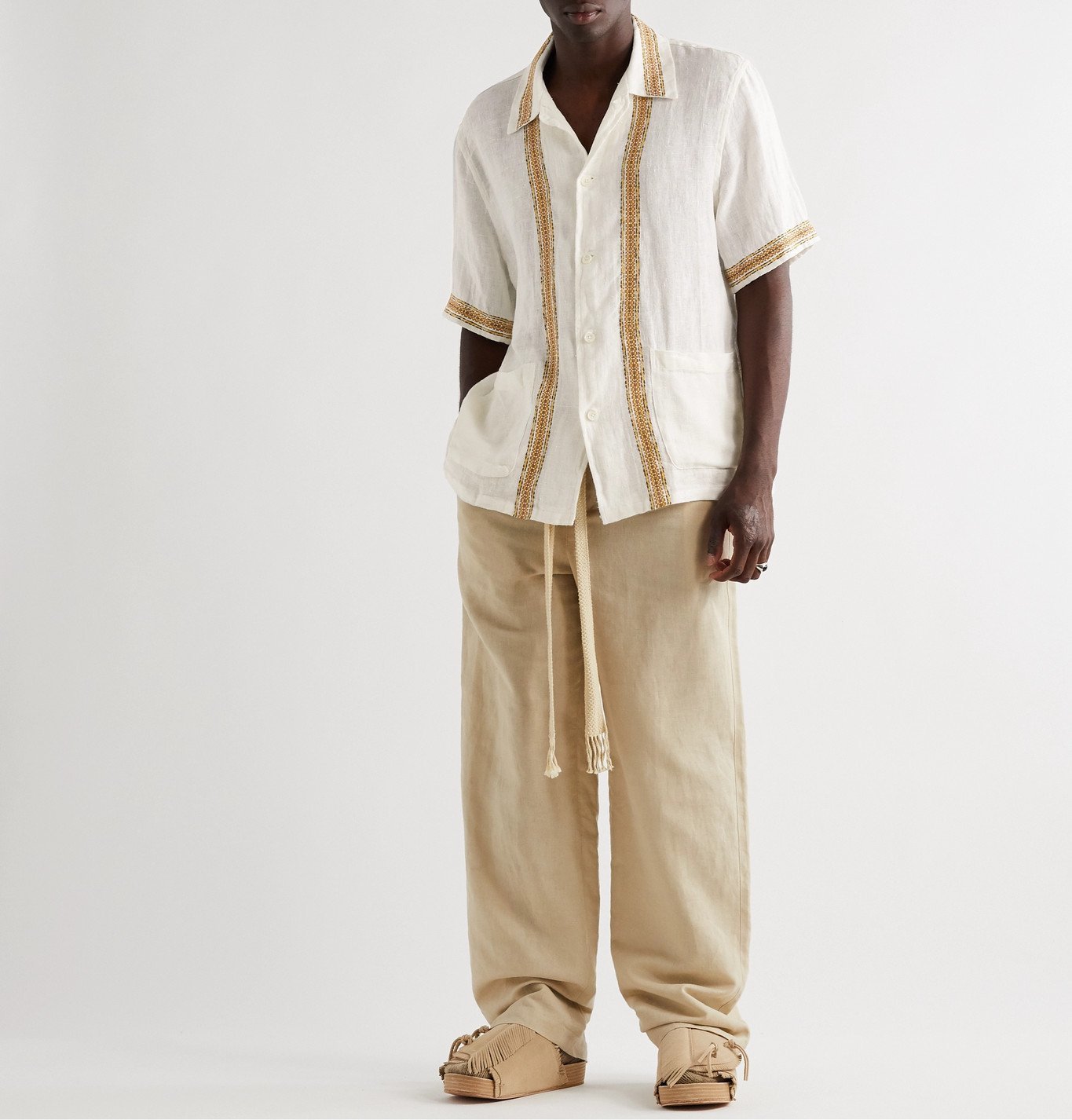 Our Legacy - Elder Embroidered Linen Shirt - White Our Legacy