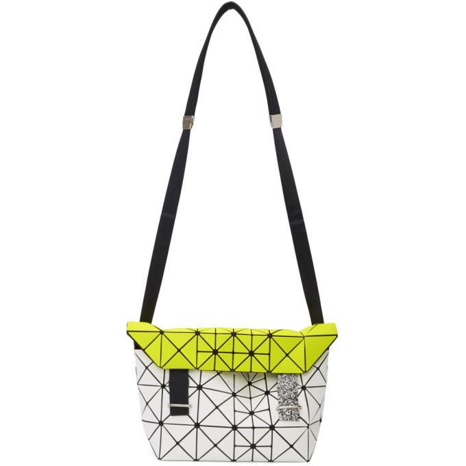 Bao Bao Issey Miyake White and Yellow Pixel Messenger Bag Bao Bao