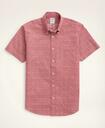 Brooks Brothers Men's Regent Regular-Fit Short-Sleeve Sport Shirt, Floral Print | Pink