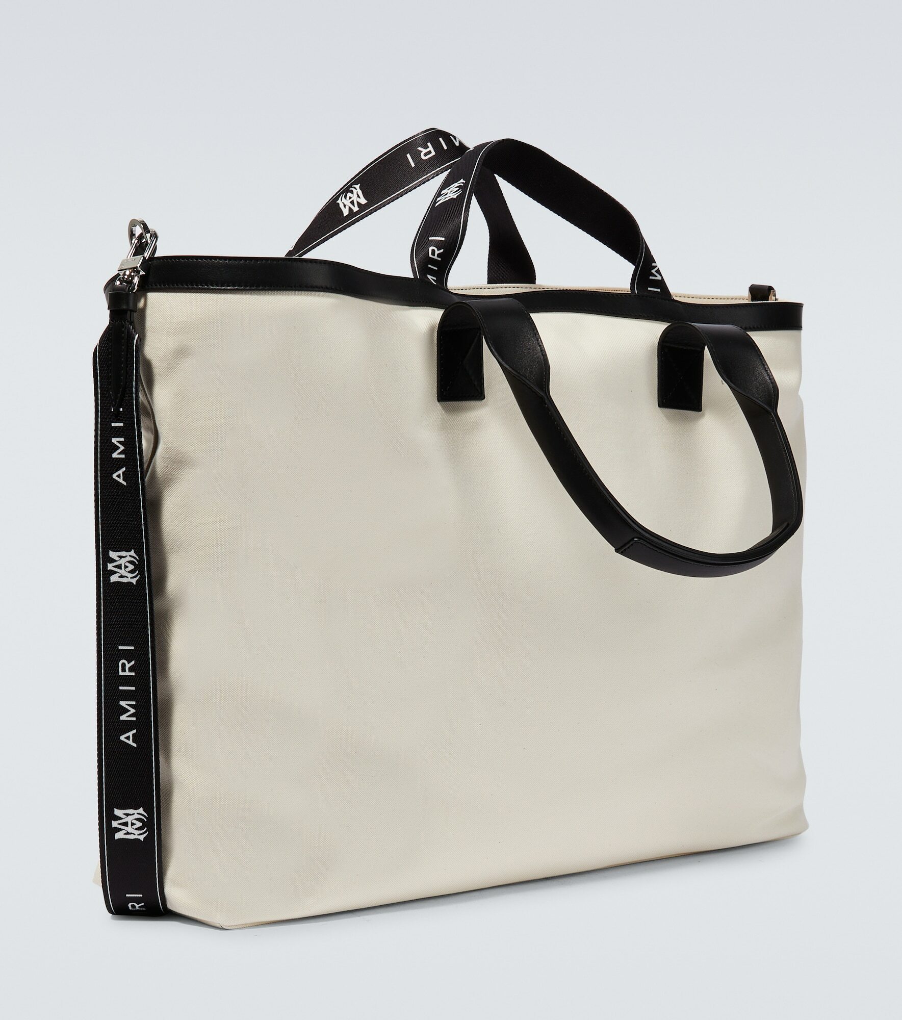 Amiri - Embroidered leather-trimmed tote bag Amiri