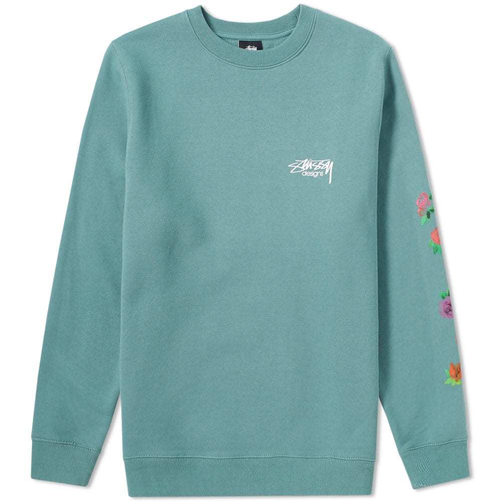 Stussy Roses Crew Sweat Green Stussy