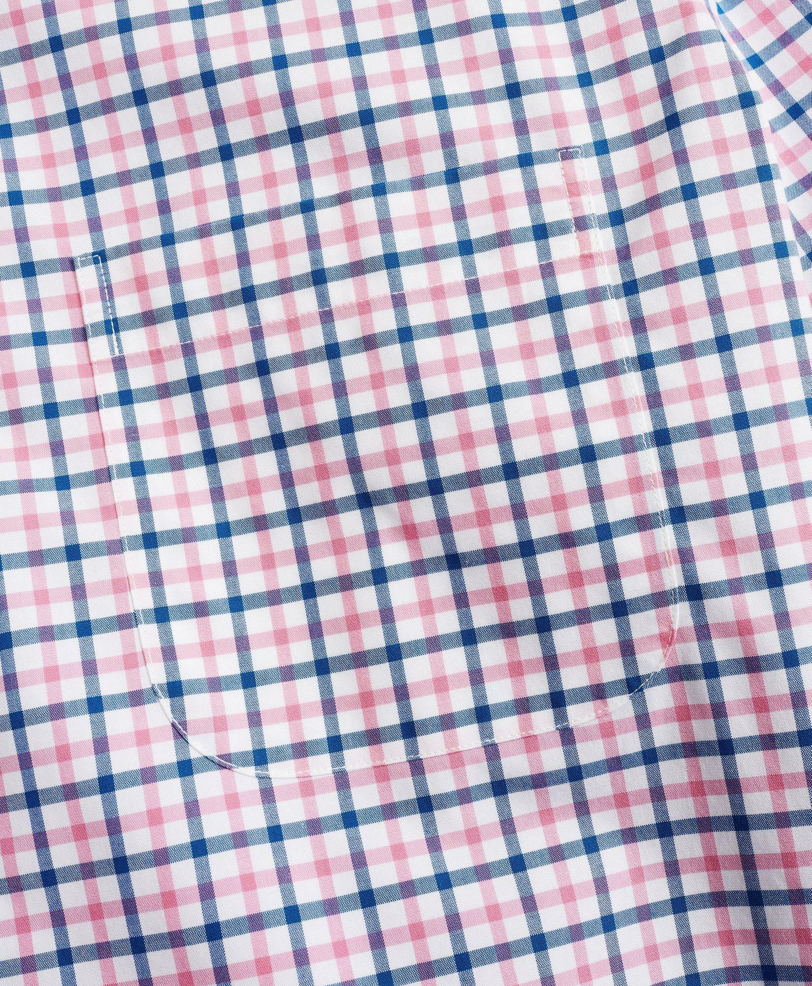 Brooks Brothers Men's Stretch Regent Regular-Fit Sport Shirt, Non-Iron Windowpane | Pink