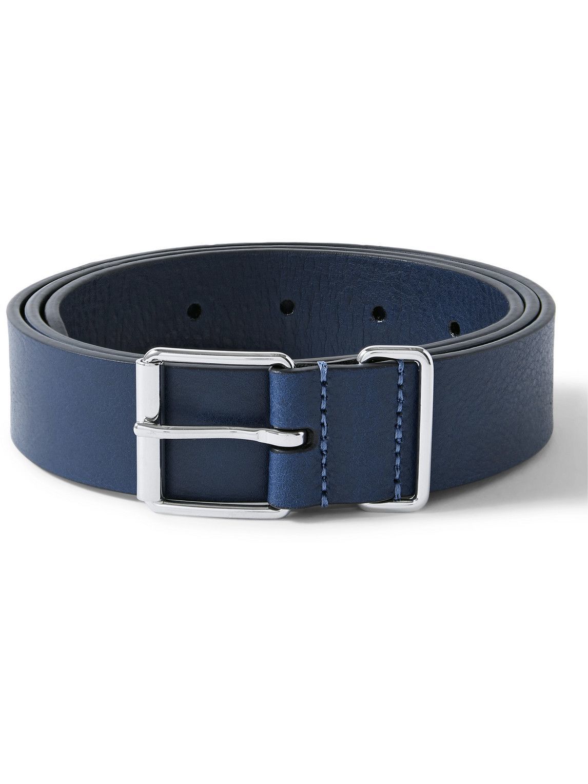 Anderson's - 3cm Full-Grain Leather Belt - Blue Anderson's