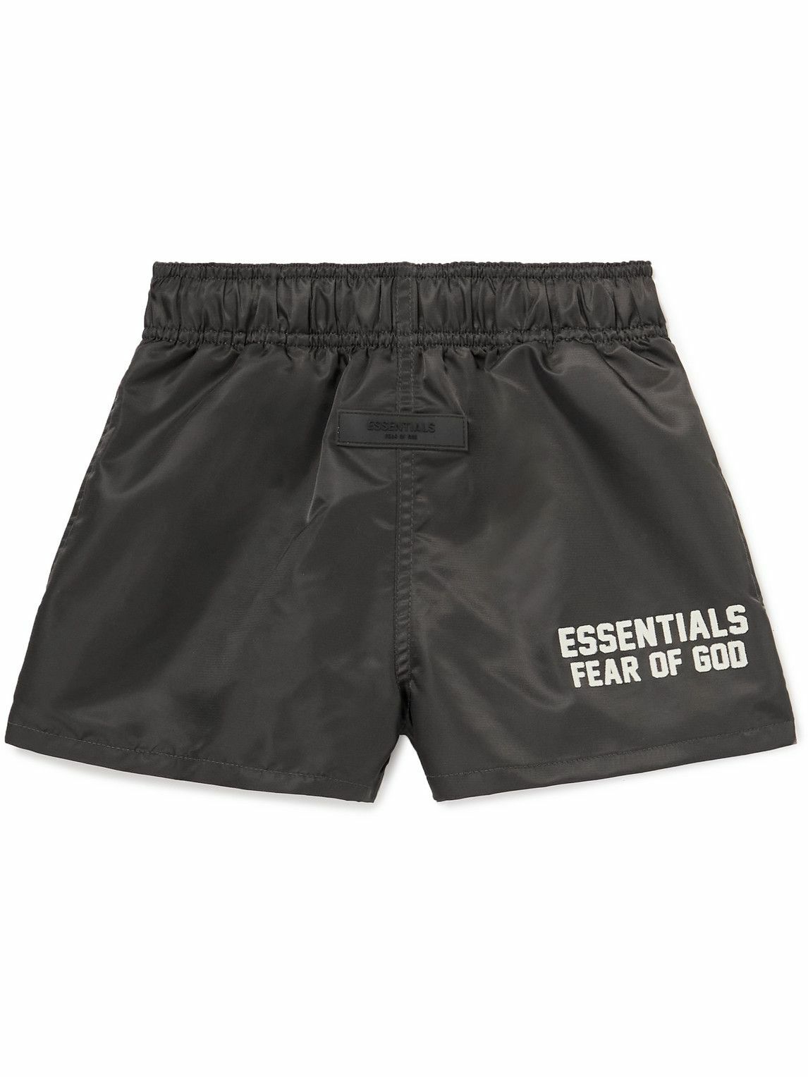 Fear of God Essentials Kids - Logo-Print Nylon Shorts - Gray