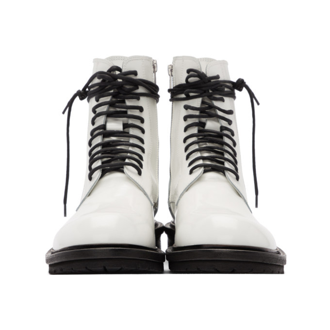 ann demeulemeester ssense exclusive white low rider boot