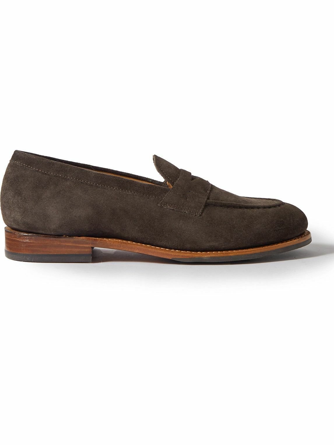 Grenson - Lloyd Suede Loafers - Brown Grenson