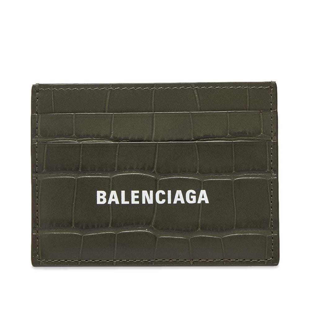 Balenciaga Embossed Croc Leather Logo Card Holder Balenciaga