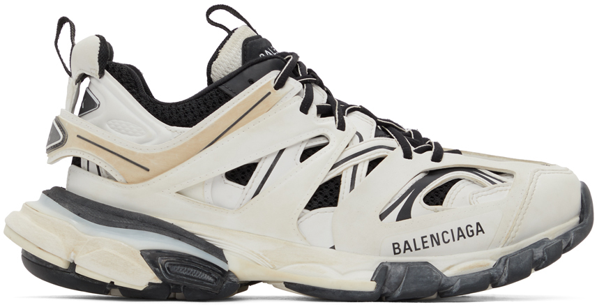 Balenciaga White & Black Track Sneakers Balenciaga