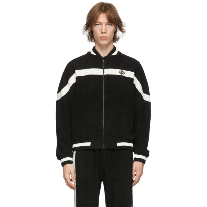 Casablanca Black Terrycloth Zip-Up Track Jacket Casablanca