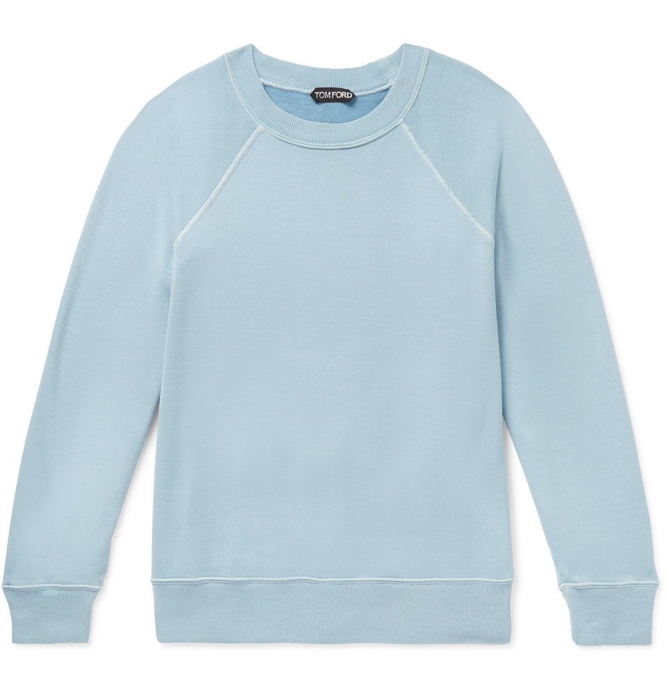 Garment dyed loopback sweatshirt Clearance
