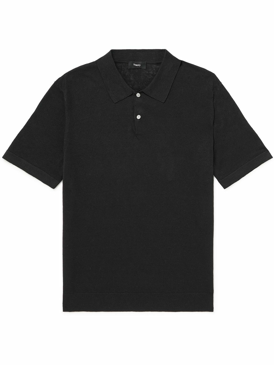 Theory - Goris Linen-Blend Polo Shirt - Black Theory