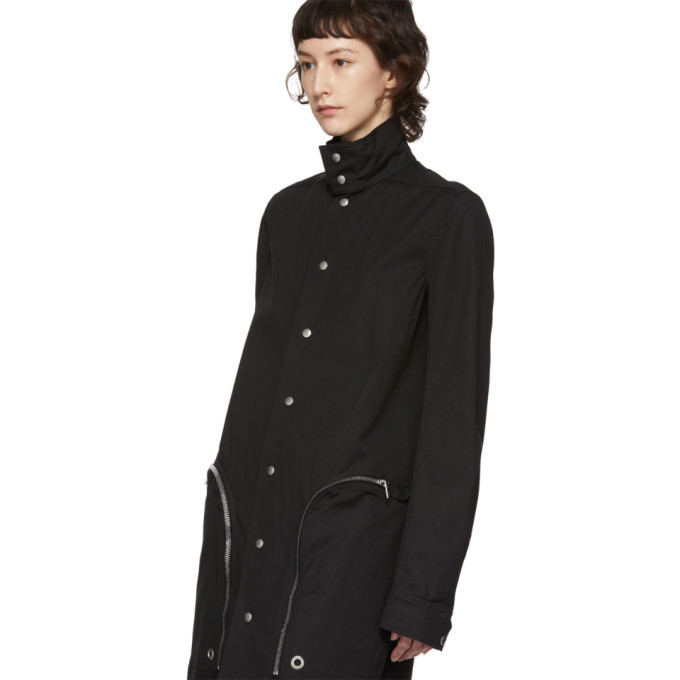 Rick Owens Black Creatch Pealab Coat Rick Owens