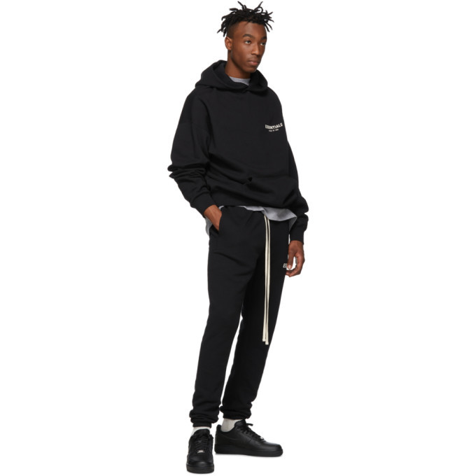 Essentials Black Fleece Lounge Pants 