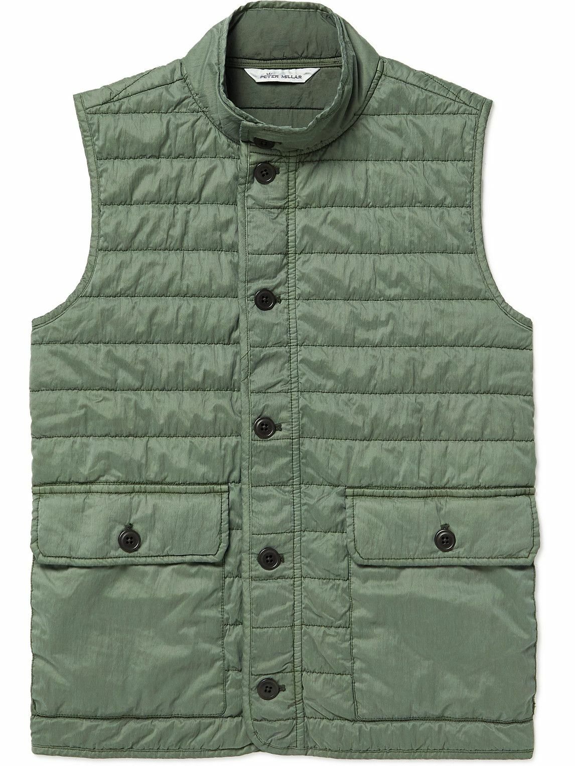 Peter Millar Greenwich GarmentDyed Quilted Shell Gillet Green Peter Millar