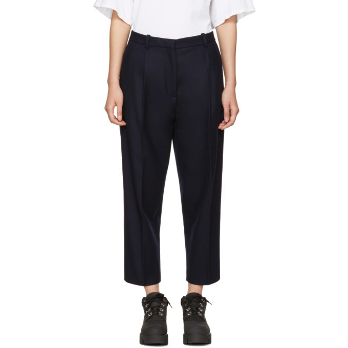 Navy Tabea Cropped Trousers Acne Studios