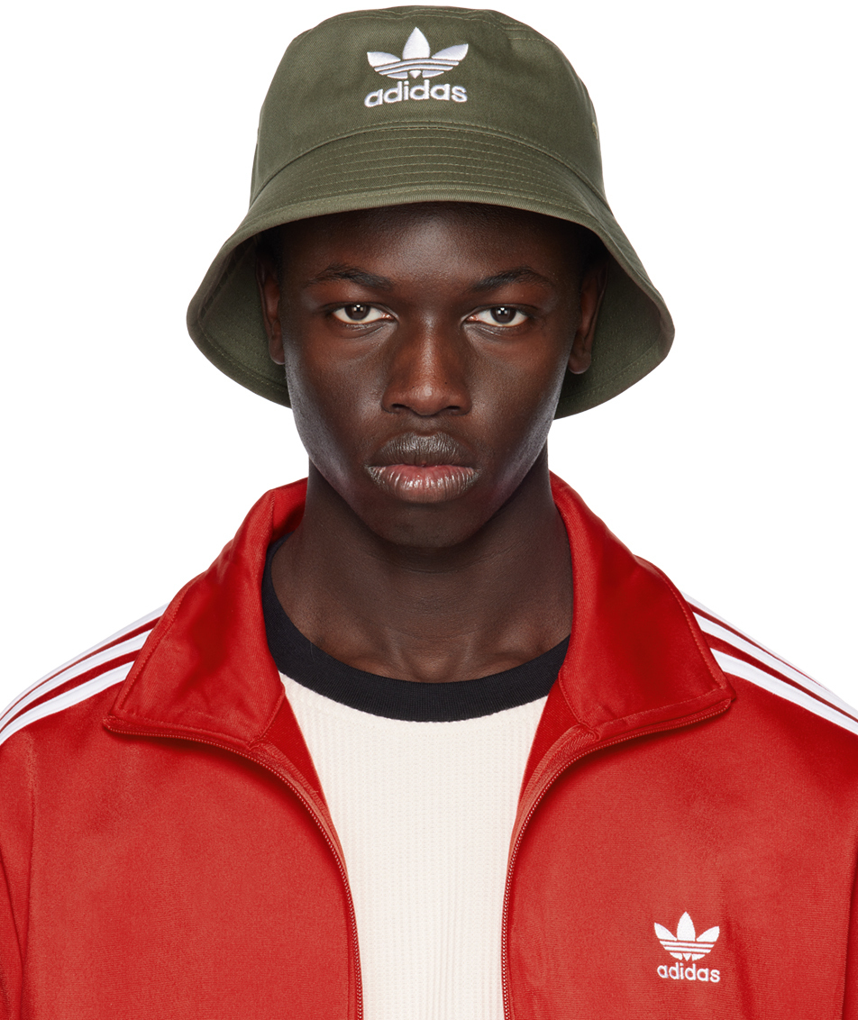 adidas Originals Khaki Trefoil Bucket Hat adidas Originals