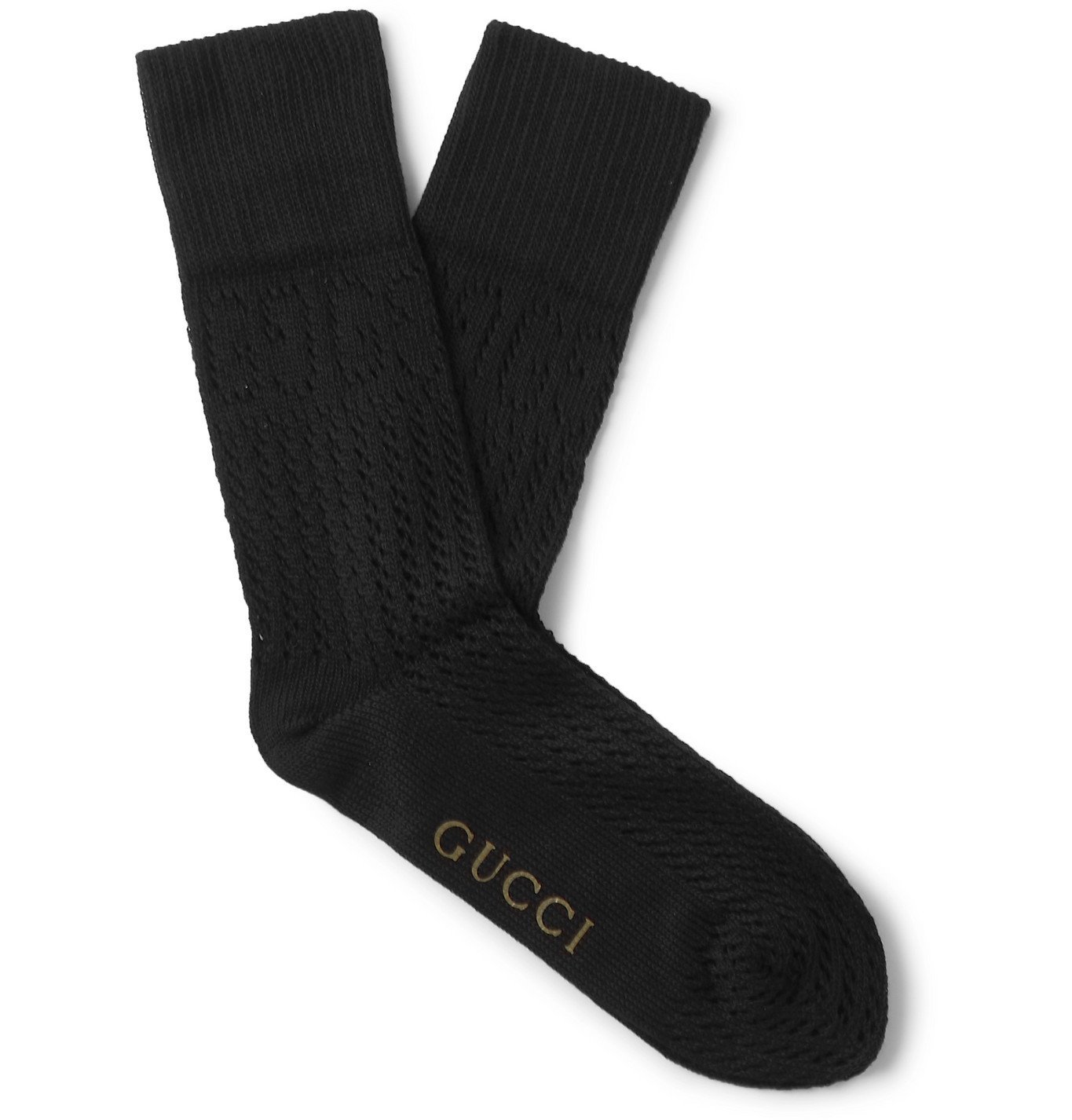 Gucci Printed CottonBlend Socks Black Gucci