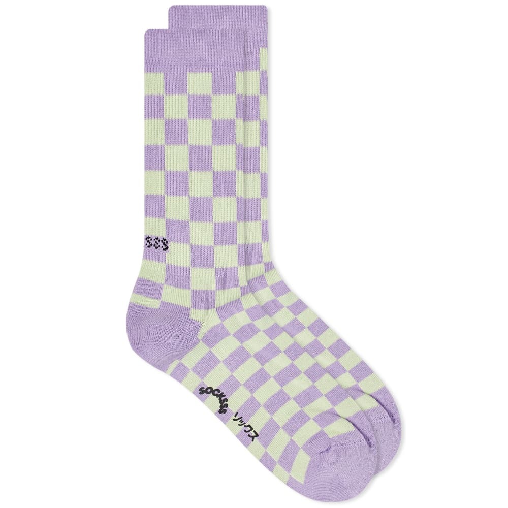 Socksss Men's Tennis Squares Socks in Grape Wine Socksss