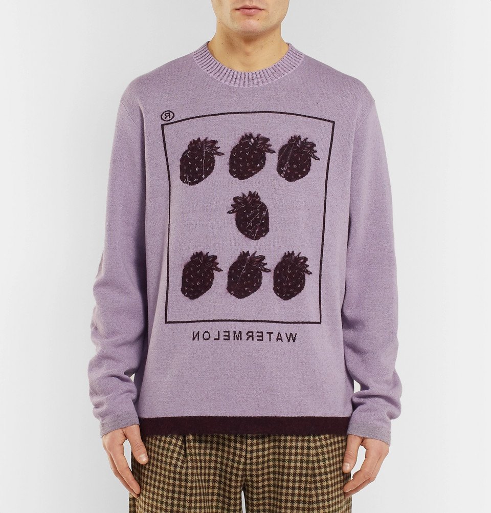 Kalm Intarsia Wool-Blend Sweater - Men 