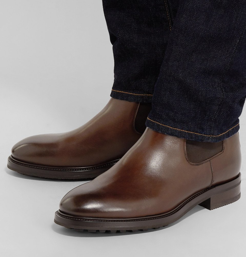 TOM FORD - Stuart Polished-Leather Chelsea Boots - Brown TOM FORD