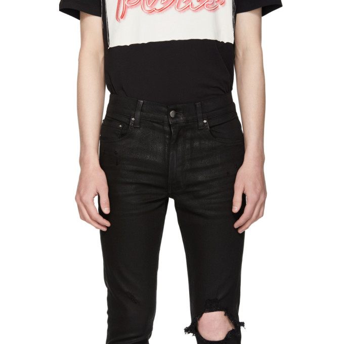 amiri black broken jeans