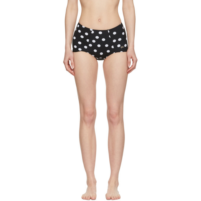 black and white high waisted bikini bottoms