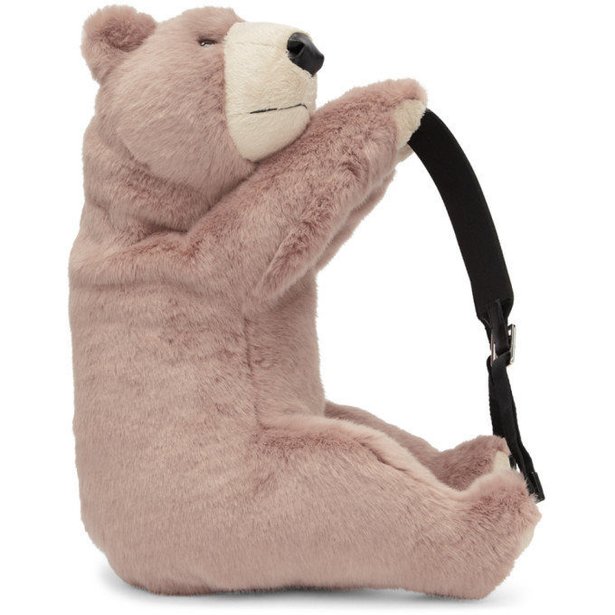 Dolce and Gabbana Pink Eco Fur Teddy Bear Backpack Dolce & Gabbana