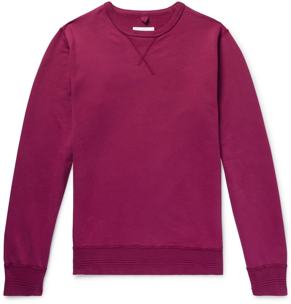 Albam Loopback CottonJersey Sweatshirt Plum Albam