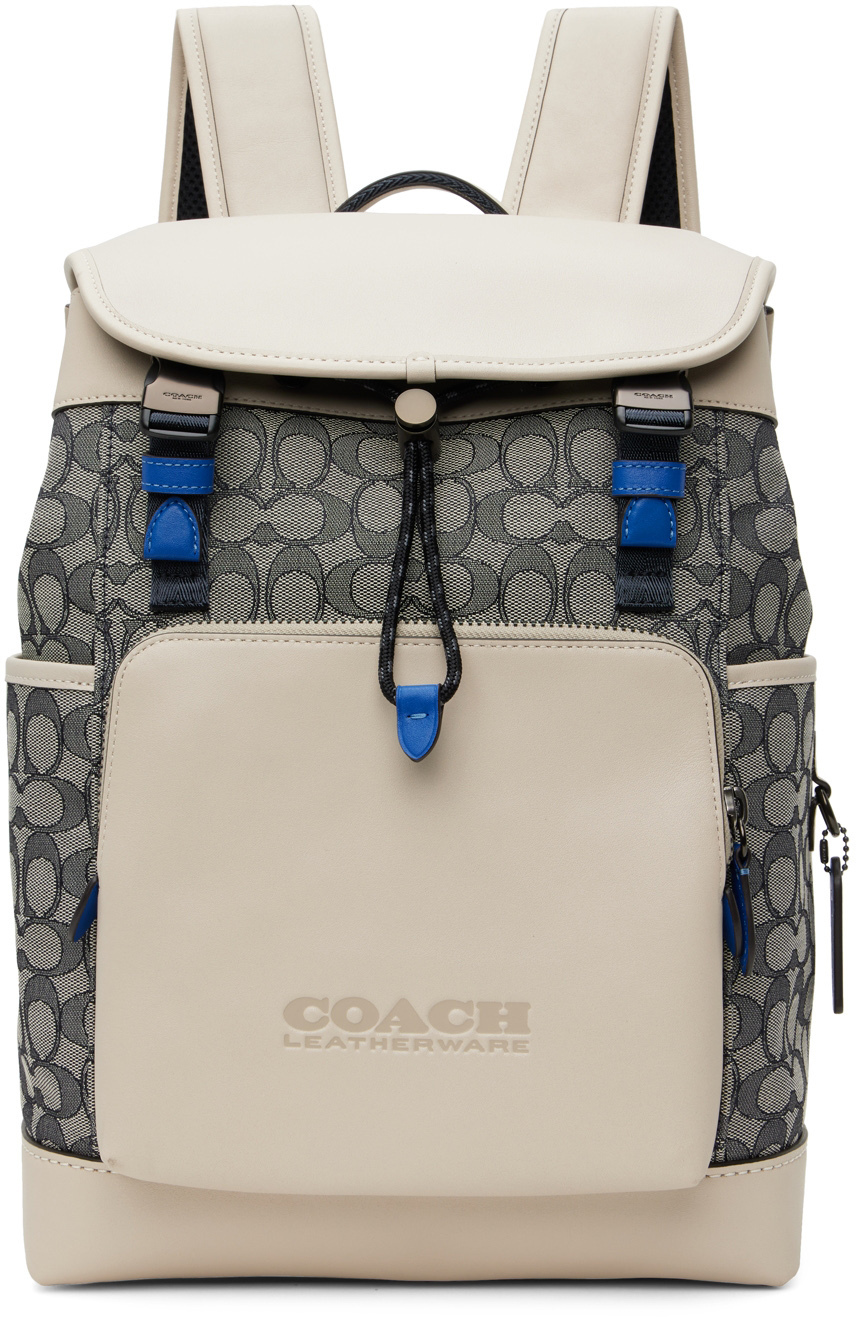 Coach 1941 Off-White & Navy League Flap Backpack Coach 1941