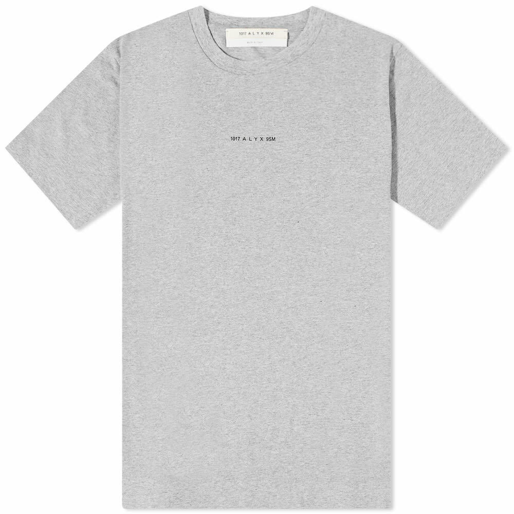 Photo: 1017 ALYX 9SM Men's Melt Circle Logo T-Shirt in Grey Melange