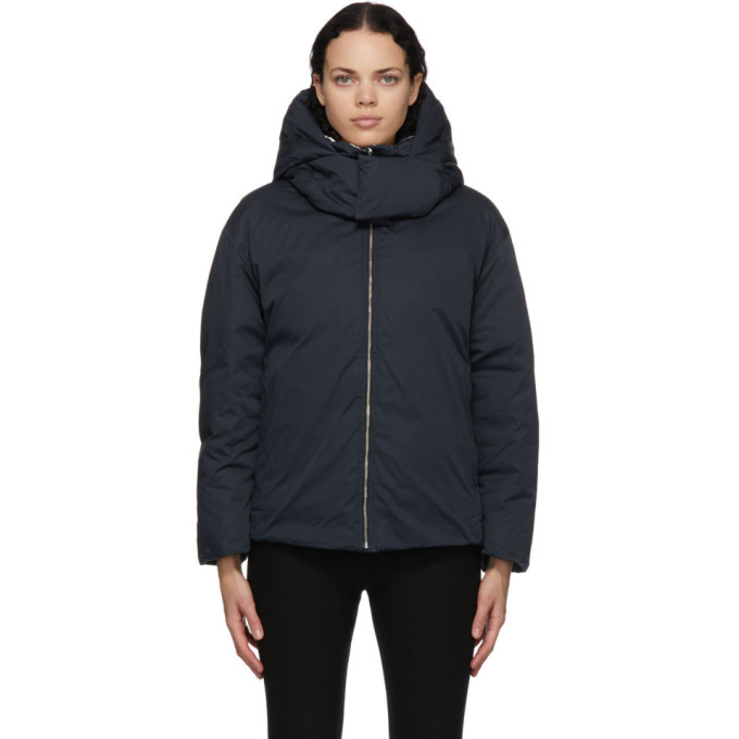 White Reversible Down Hooded Jacket Ambush