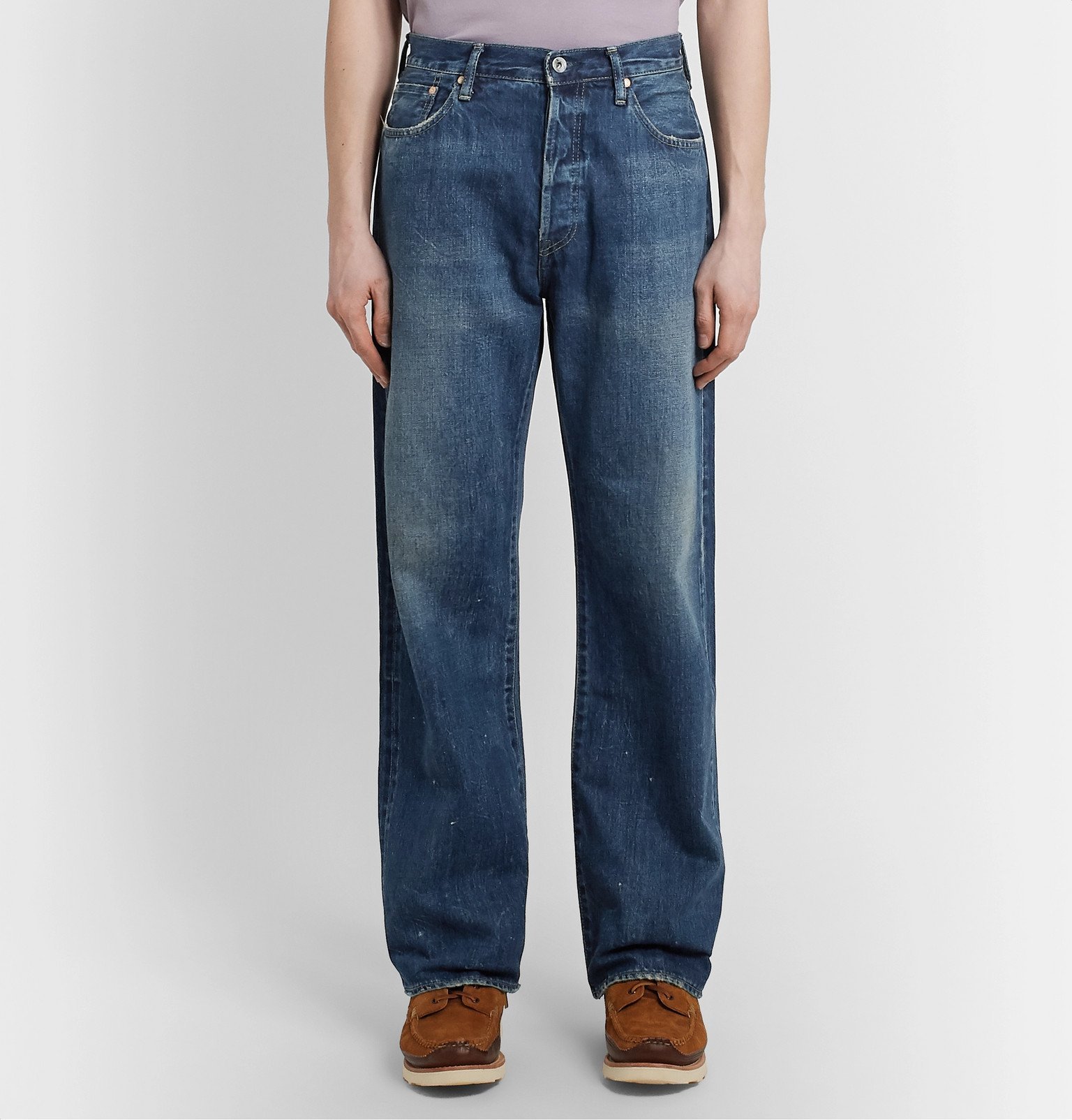 Chimala - Wide-Leg Selvedge Denim Jeans - Blue Chimala