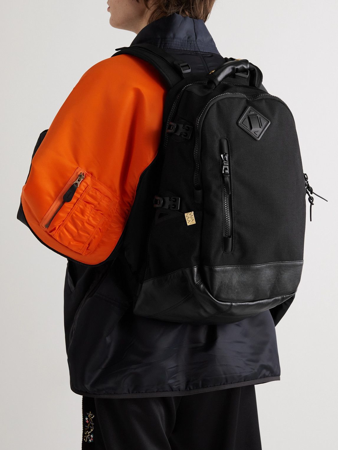 Leather-Trimmed CORDURA Backpack Visvim