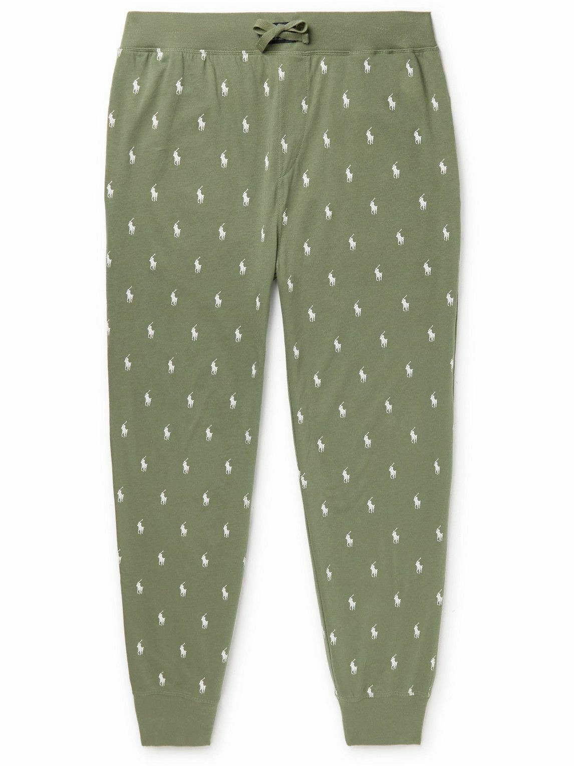 Photo: Polo Ralph Lauren - Tapered Logo-Print Cotton-Jersey Pyjama Trousers - Green