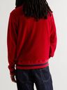 Oliver Spencer - Fila Hayward Striped Ribbed Cotton-Blend Chenille Jacket - Red