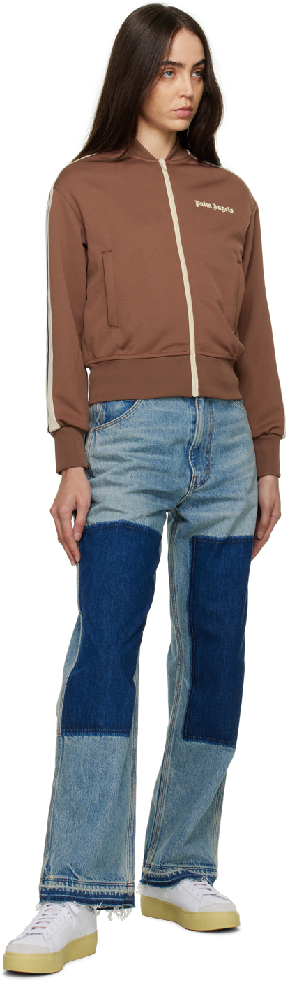 Palm Angels Brown Polyester Shell Jacket