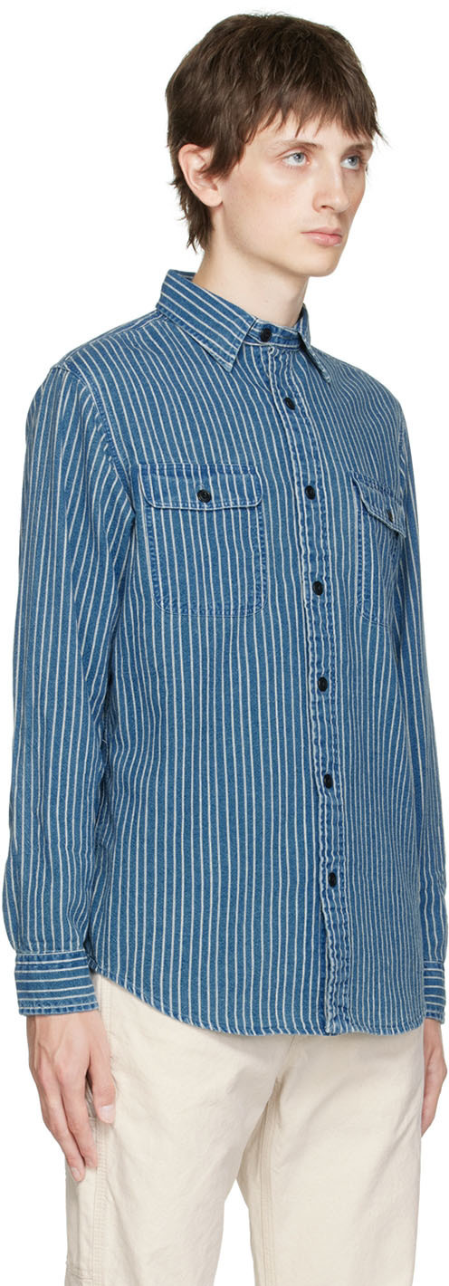 Polo Ralph Lauren Blue Classic Fit Stripe Shirt