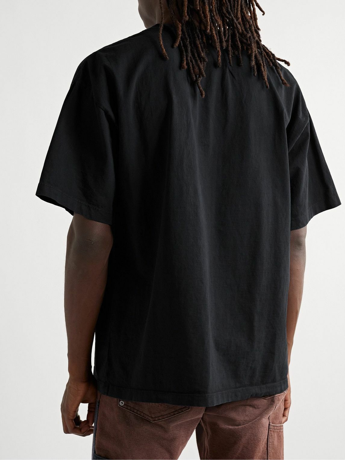 Rhude - St. Rhude University Logo-Print Cotton-Jersey T-Shirt - Black Rhude