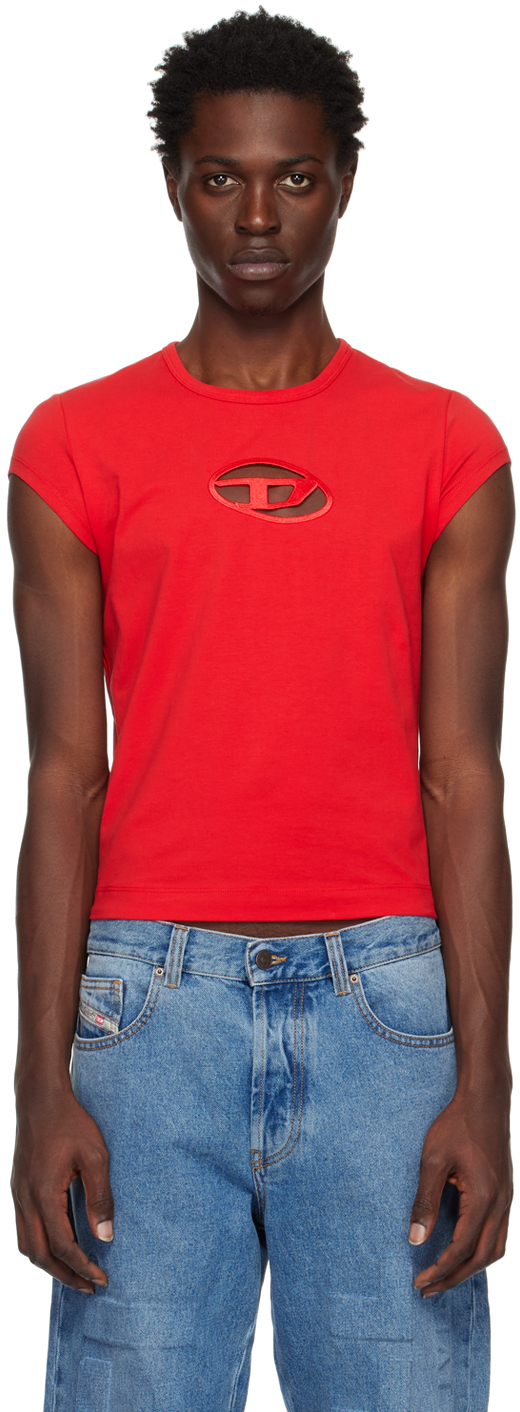 Diesel Red T-Angie T-Shirt Diesel