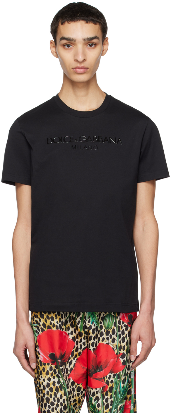 Dolce & Gabbana Black Bonded T-Shirt Dolce & Gabbana