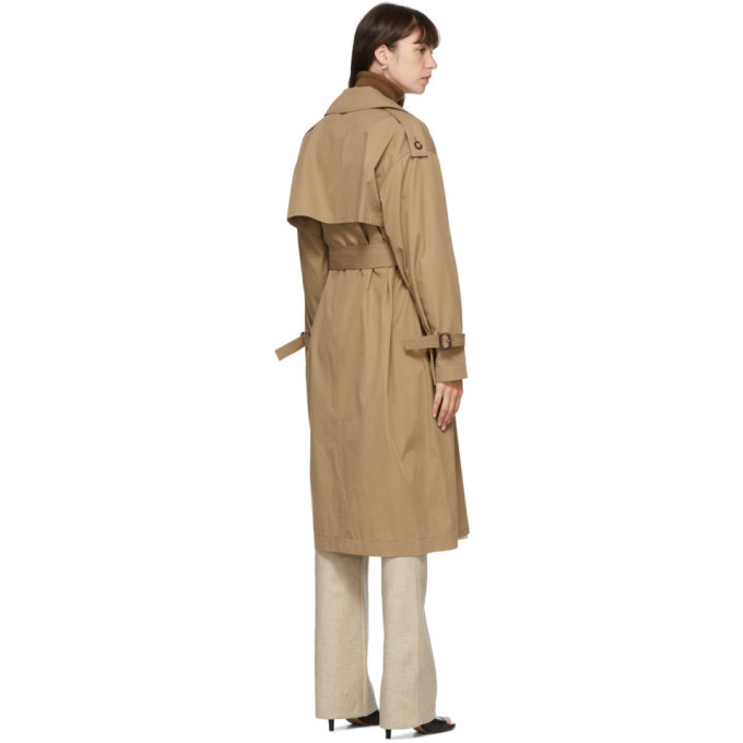 beige fitted coat