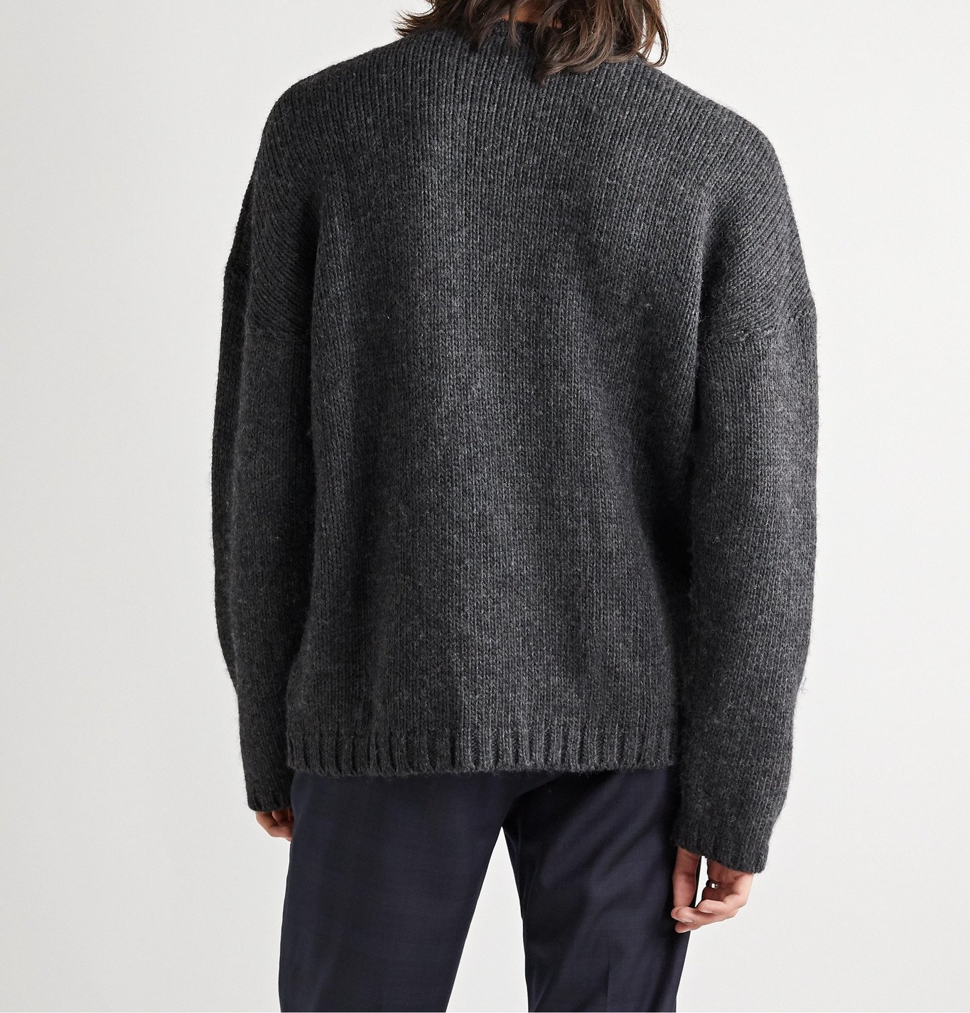 Our Legacy - Textured Intarsia-Knit Sweater - Gray Our Legacy