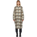 Isabel Marant Etoile Brown and Off-White Gabrion Coat