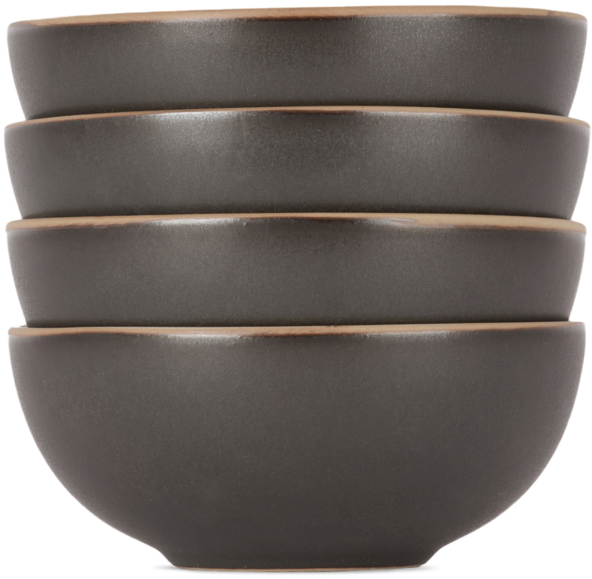 Photo: Lineage Ceramics Black Cereal Bowl, 4 pcs