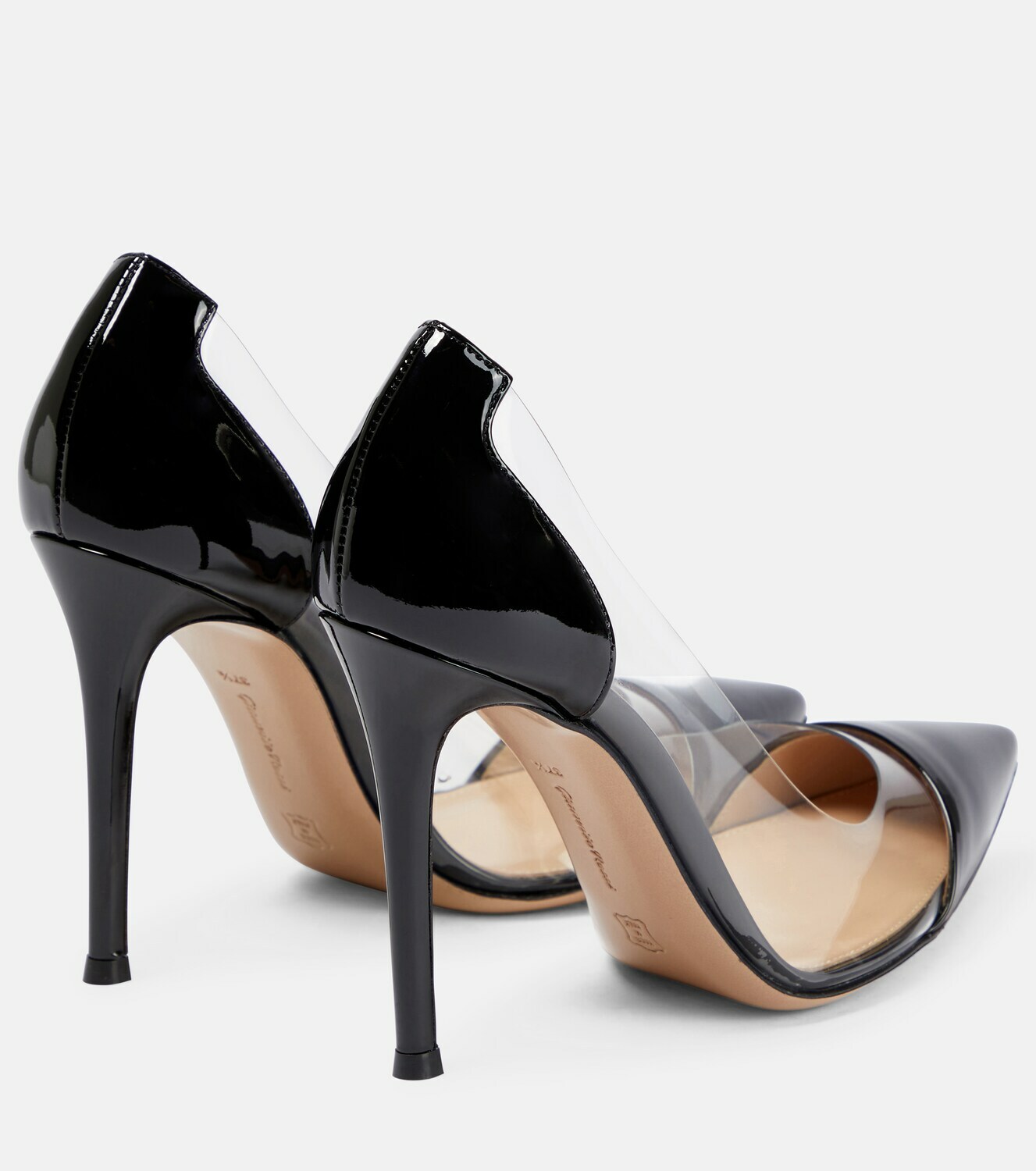 Gianvito Rossi - Plexi 105 leather and PVC pumps Gianvito Rossi