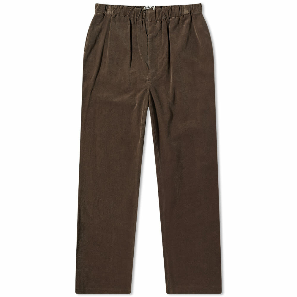 Auralee Men's Finx Cord Easy Slacks in Dark Brown Auralee